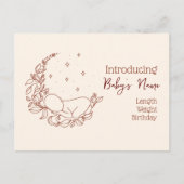 Briefkaart van geboortekaartbekendmaking bij pasge (Voorkant)