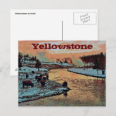 Briefkaart van geelsteen (Voorkant / Achterkant)