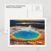 Briefkaart van geelsteen (Voorkant / Achterkant)