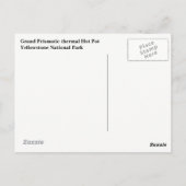 Briefkaart van geelsteen (Achterkant)