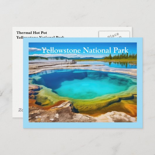 Briefkaart van geelsteen (Voorkant / Achterkant)