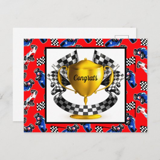 Briefkaart van Gefeliciteerd (Voorkant / Achterkant)