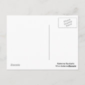 Briefkaart van gekantelde vogelbomen (Achterkant)