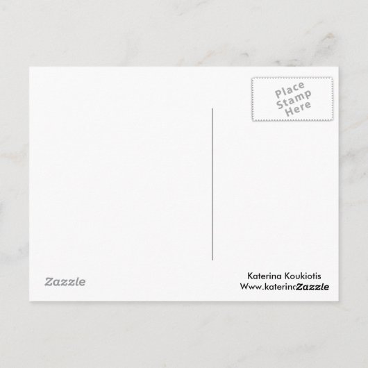 Briefkaart van gekantelde vogelbomen (Achterkant)