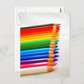 Briefkaart van gekleurde potloden (Voorkant / Achterkant)