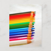Briefkaart van gekleurde potloden (Voorkant)