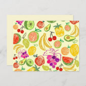 Briefkaart van gemengde vruchten (Voorkant / Achterkant)