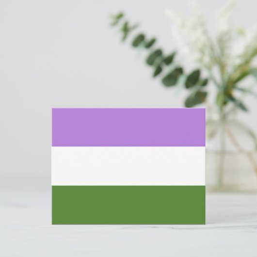 Briefkaart van Genderqueer pride (Staand voorkant)