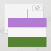 Briefkaart van Genderqueer pride (Voorkant / Achterkant)