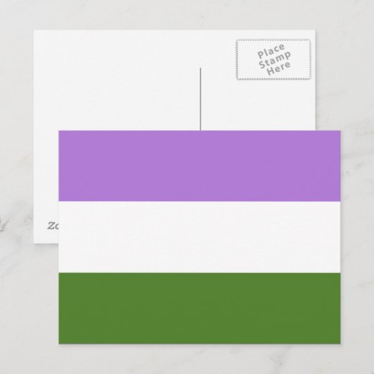 Briefkaart van Genderqueer pride (Voorkant / Achterkant)