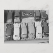 Briefkaart van geparkeerde auto's (Voorkant)