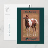 Briefkaart van gepelde paarden #1 (Voorkant / Achterkant)