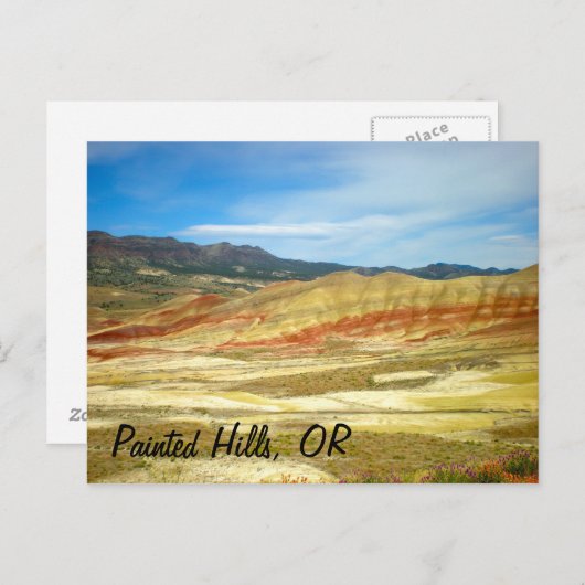 Briefkaart van geschilde heuvels (Voorkant / Achterkant)