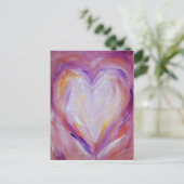 Briefkaart van geverfd hart (Staand voorkant)