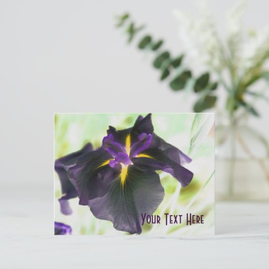  Briefkaart van Ggloeiende Iris Floral (Staand voorkant)
