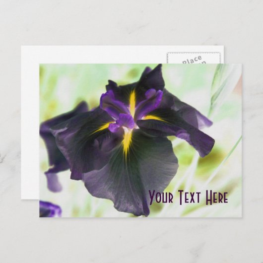  Briefkaart van Ggloeiende Iris Floral (Voorkant / Achterkant)