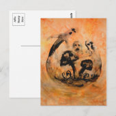 Briefkaart van Ghost-paddenstoelen (Voorkant / Achterkant)
