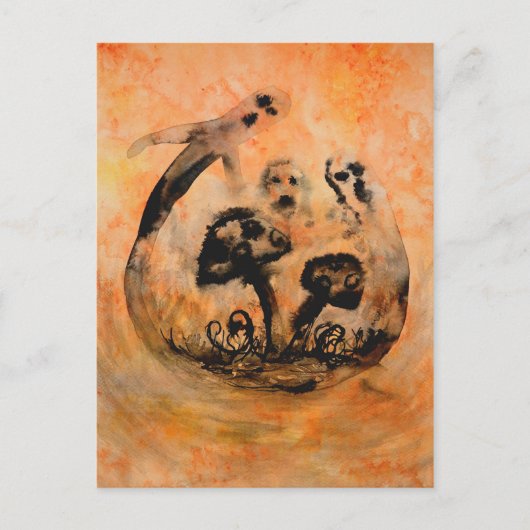 Briefkaart van Ghost-paddenstoelen (Voorkant)