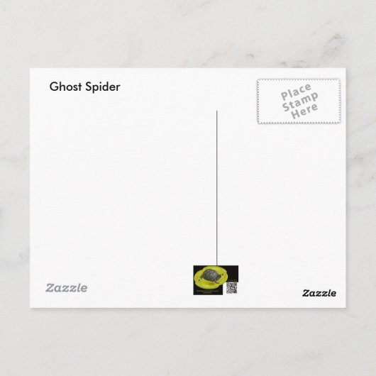 Briefkaart van Ghost Spider (Anyphaenid?) (Achterkant)