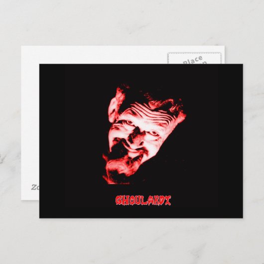 Briefkaart van Ghoulardi (Rood) (Voorkant / Achterkant)