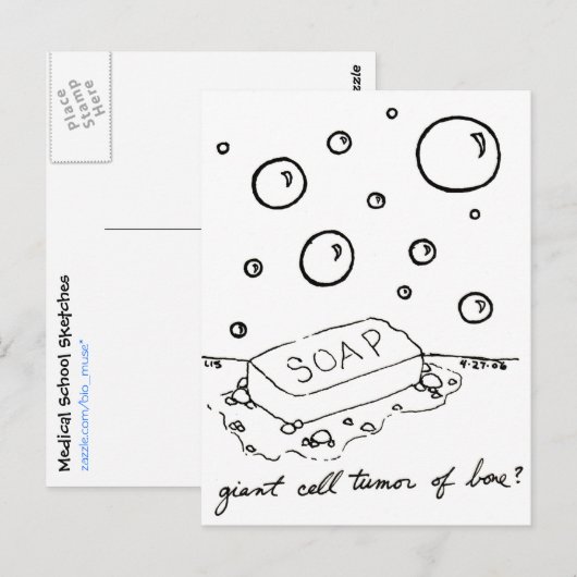 Briefkaart van Giant Cell Tumor (Voorkant / Achterkant)