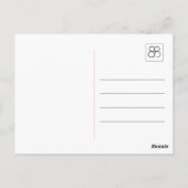 Briefkaart van Glanzende Pink Hollyhock Flower (Achterkant)