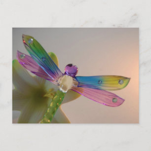 Briefkaart van glas Dragonfly