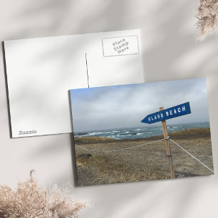 Briefkaart van glasdoorsnede   Fort Bragg, Mendoci