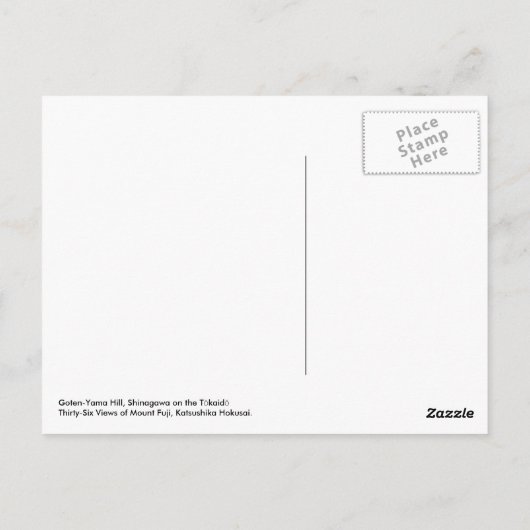 Briefkaart van Goten-Yama Hill (Achterkant)