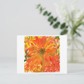 Briefkaart van goudbloem, oranje (Staand voorkant)