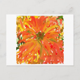 Briefkaart van goudbloem, oranje