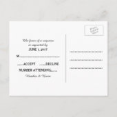 Briefkaart van Green Argyle Wedding Response (Achterkant)