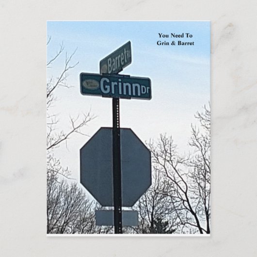 Briefkaart van Grin en Barret (Voorkant)