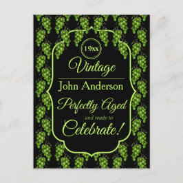 Briefkaart van groene druiven