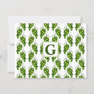 Briefkaart van groene druiven