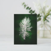 Briefkaart van groene faux-metallische bomen (Staand voorkant)