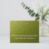 Briefkaart van groene tulpen (Staand voorkant)