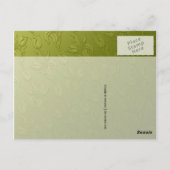 Briefkaart van groene tulpen (Achterkant)