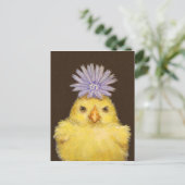 briefkaart van grumpy kip (peep) (Staand voorkant)