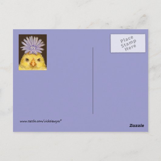 briefkaart van grumpy kip (peep) (Achterkant)