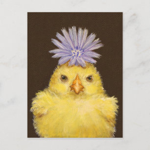 briefkaart van grumpy kip (peep)