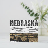 Briefkaart van Grunge Nebraska (Staand voorkant)