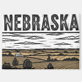 Briefkaart van Grunge Nebraska Magneet