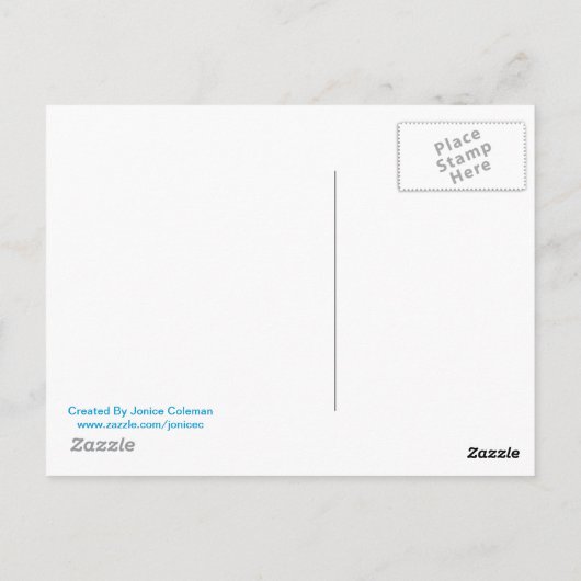 Briefkaart van haaien (Achterkant)