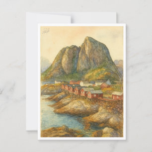 Briefkaart van Hamnøy, Lofoten, Noorwegen