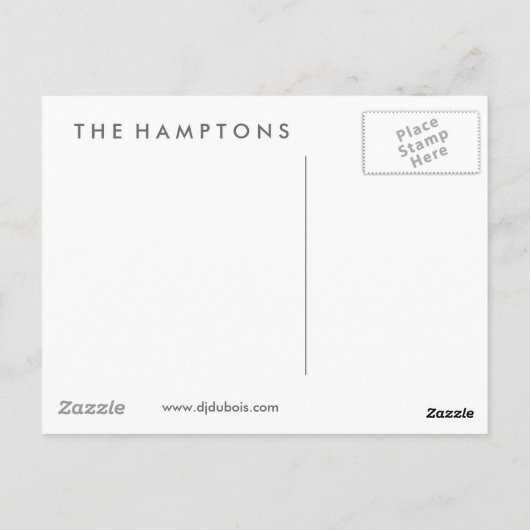 Briefkaart van Hamptons "Seashells" (Achterkant)