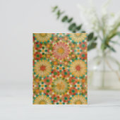 briefkaart van 'hart bij bloem' (Staand voorkant)