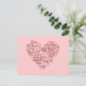 Briefkaart van hart en liefde (Staand voorkant)