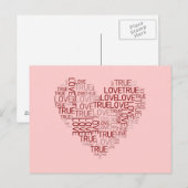 Briefkaart van hart en liefde (Voorkant / Achterkant)