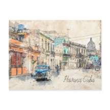briefkaart van havana cuba